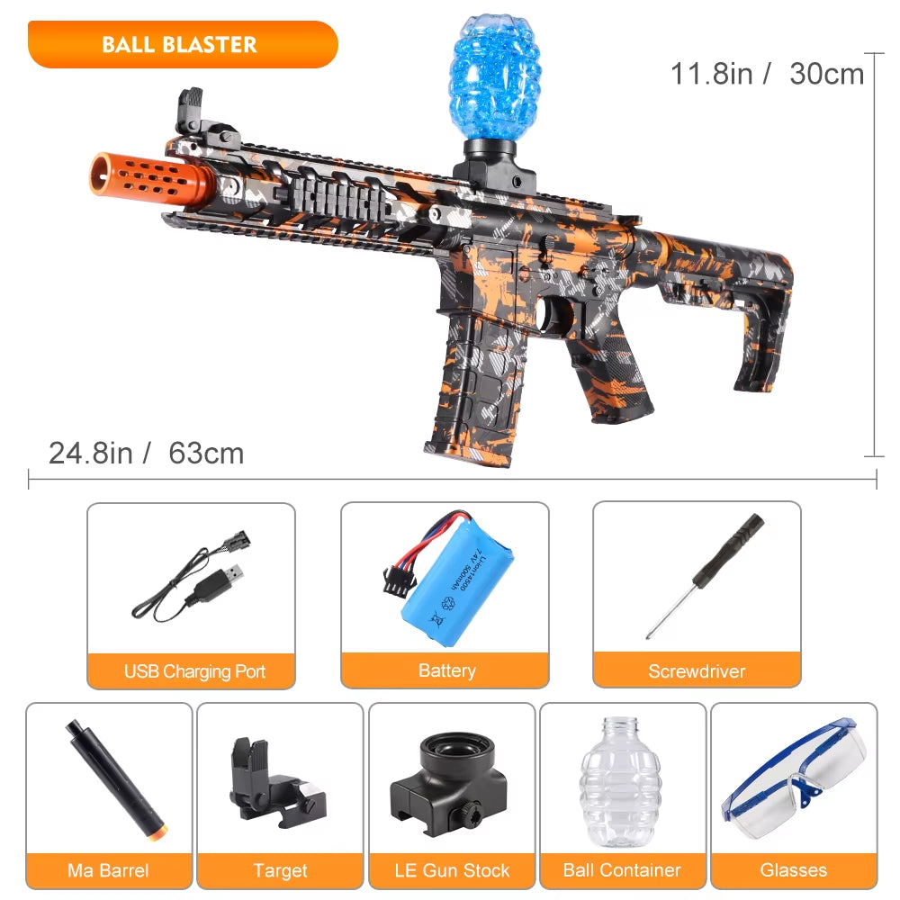 M416 Electric Blaster Gun Toys, Rechargeable, Automatic Outdoor Toys for Team Activities, Perfect Gift(Bullets Excluded)